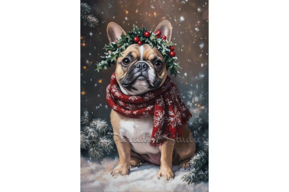Christmas French Bulldog Cozy Winter Art Review for Real Projects