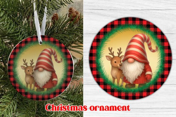 Christmas Gnome Ornaments Sublimation: A Festive Illustration for Branding