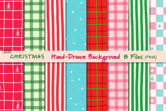 Christmas Hand-Drawn Background Bundle: A Versatile Illustration Set for Seasonal Branding