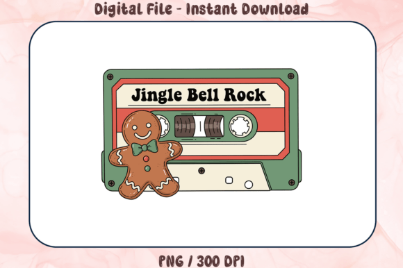 Christmas Music Cassette Tapes PNG: A Festive Illustration for Digital Sellers