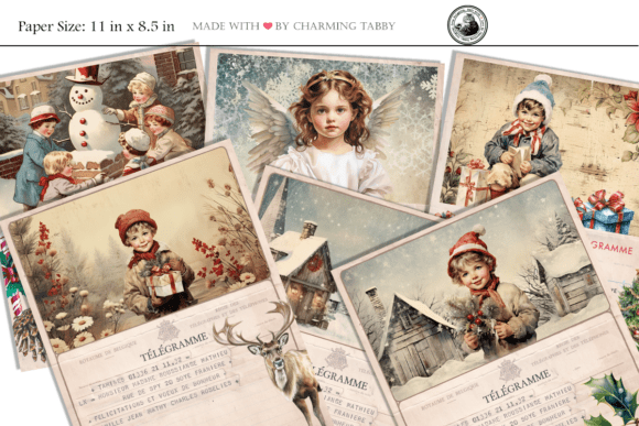 Christmas Telegrams Printable Collection: A Festive Graphic Design Asset for Marketers