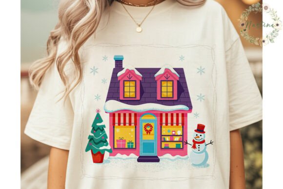 Christmas Watercolor House PNG Clipart for Real Crafting Projects