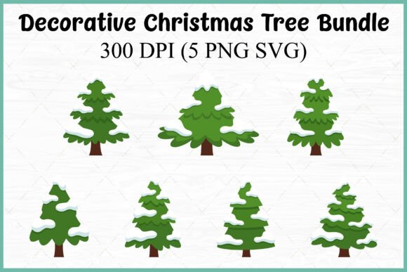 Christmas Winter Tree Vector PNG Bundle: A Versatile Illustration for Content Creators