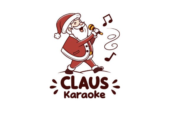Claus Karaoke Christmas PNG: A Festive Graphic Design Asset for Crafters