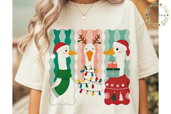 Jolly Christmas Geese Sublimation Design for Handmade & Illustrations