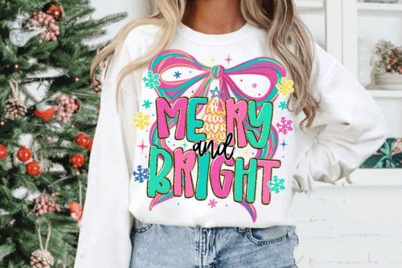 Merry and Bright PNG, Colorful Christmas Illustrations for Real-World Design Projects