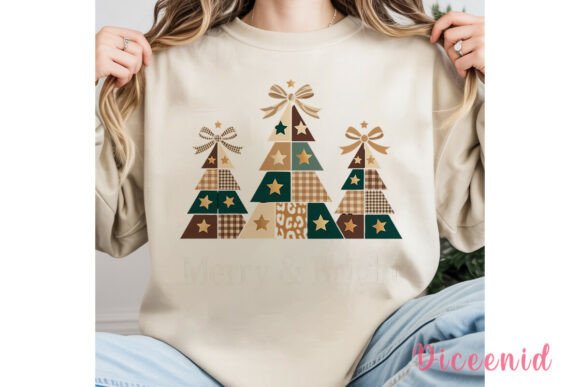 Patchwork Christmas Trees Tumbler Wrap: A Festive Graphic Design Asset for Sellers